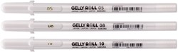 Gelschrijver Sakura Gelly Roll Classic set à 3 breedtes wit
