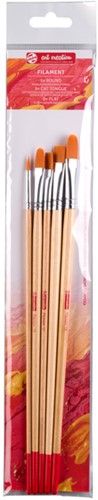 Penseel Talens Art Creation filament rond en plat set à 5 stuks