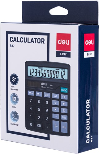 Rekenmachine desktop zwart - 12 digits