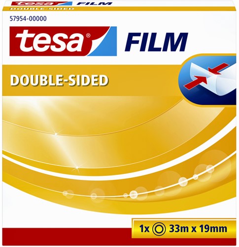 Dubbelzijdig plakband tesafilm®, 33mx19mm, transparant-2