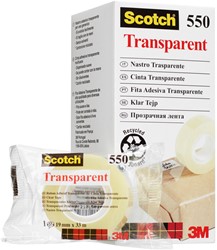 Plakband Scotch 550, 15mmx33m, transparant