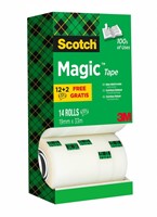 Plakband Scotch Magic 810, 19mmx33m, onzichtbaar mat, 12+2 gratis-2