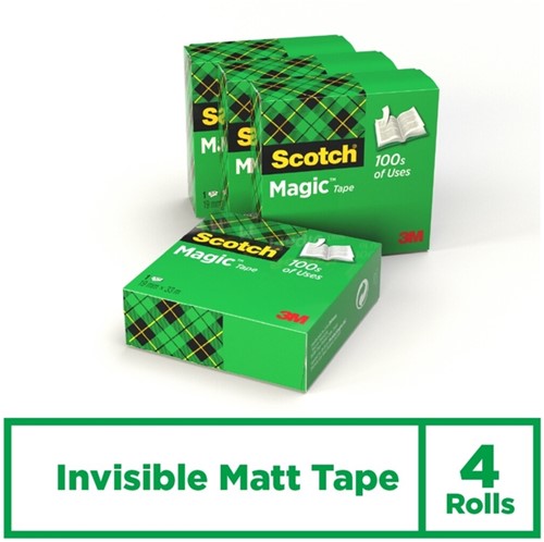 Plakband Scotch Magic 810, 19mmx33m, onzichtbaar transparant, 4 rollen-2