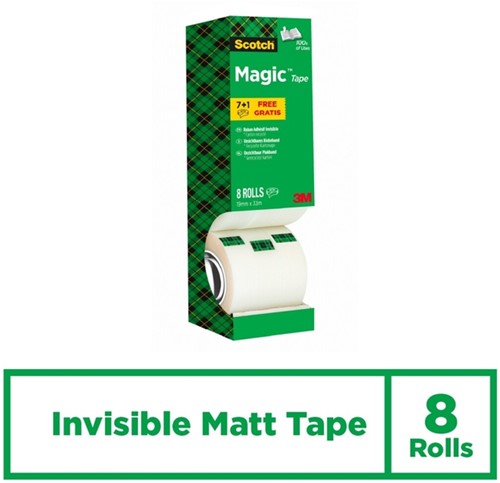 Plakband Scotch Magic 810, 19mmx33m, onzichtbaar mat, 7+1 gratis-2