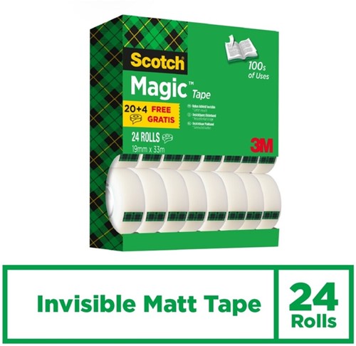 Plakband Scotch Magic 810, 19mmx33m, onzichtbaar mat, 20+4 gratis-2