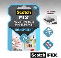 Plakband Scotch dubbelzijdig 19mmx1.5m transparant-1