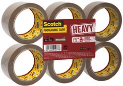 Verpakkingstape Scotch Secure Seal 50mmx66m bruin 6 rollen-2