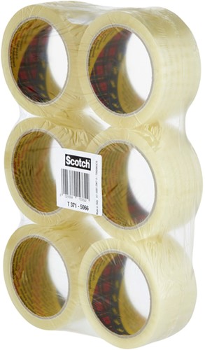 Verpakkingstape Scotch 371 PP, 50mmx66m, transparant, 6 rollen-2