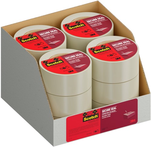 Verpakkingstape Scotch Secure Seal 50mmx50m transparant-1