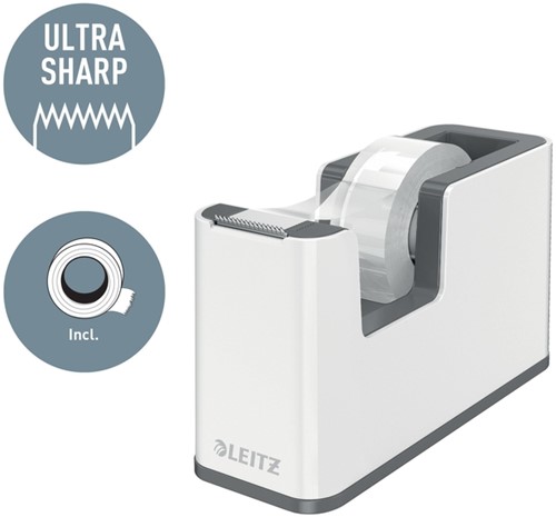 Plakbandhouder Leitz WOW wit/grijs-4