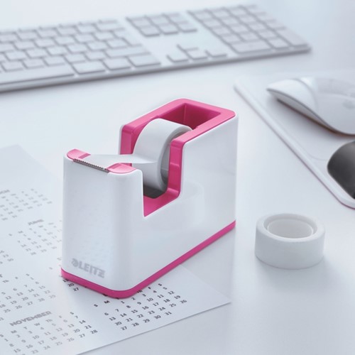 Plakbandhouder Leitz WOW wit/roze-3