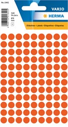 Etiket HERMA 1842 rond 8mm rood 540 stuks