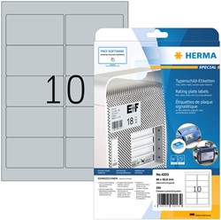 Etiket HERMA 4223 96x50.8mm folie zilver 250 stuks