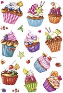 Etiket HERMA 3387 cupcakjes glitter-2