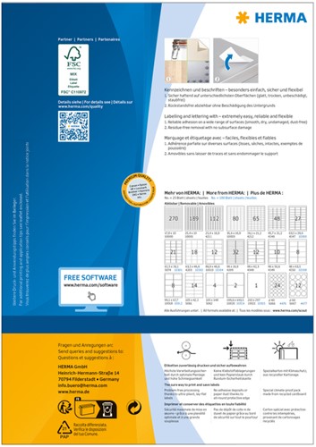 Etiket HERMA 4476 40mm verwijderbaar wit 2400 etiketten-1