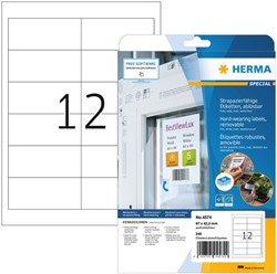 Etiket HERMA 4574 97X42.3mm folie wit 240 etiketten