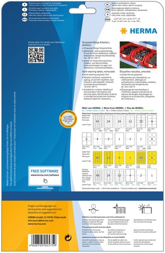 Etiket HERMA 4575 99.1x67.7mm folie wit 160 etiketten-2