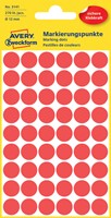 Etiket Avery 3141 rond 12mm rood 270 stuks