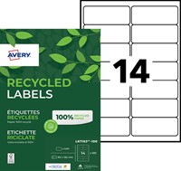 Etiket Avery LR7163-100 99.1x38.1mm recycled wit 1400 etiketten-2