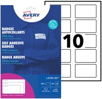 Naambadge etiket Avery L4785-20 80x50mm 200 etiketten-1