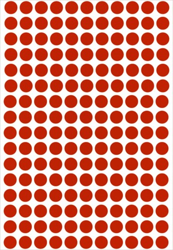Etiket HERMA 2212 rond 8mm rood 5632 stuks-1