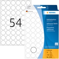 Etiket HERMA 2240 rond 16mm wit 1728stuks-3