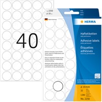 Etiket HERMA 2250 rond 19mm wit 1280stuks-2