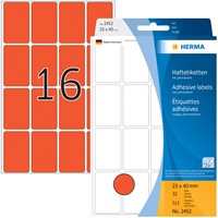 Etiket HERMA 2452 25x40mm rood 512 stuks-2