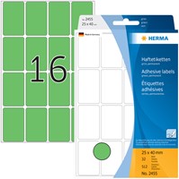 Etiket HERMA 2455 25x40mm groen 512 stuks-1
