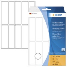 Etiket HERMA 2480 34x67mm wit 192 stuks-3