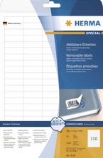 Etiket HERMA 10021 210x297mm A4 verwijderbaar wit 25 etiketten-2