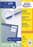 Etiket Avery 3667 48.5x16.9mm wit 6400 stuks