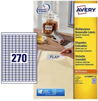 Etiket Avery L4730REV-25 17.8x10mm wit 6750 etiketten