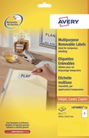 Etiket Avery L4734REV-25 199.3x143.5mm wit 50 stuks