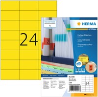 Etiket HERMA 4406 70x37mm geel 2400 etiketten
