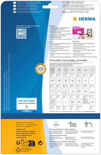 Etiket HERMA 8832 30.5x16.9mm mat wit 2400stuks-1