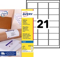 Etiket Avery J8160-100 63.5x38.1mm wit 2100 stuks-2