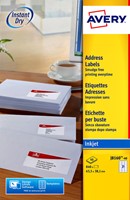 Etiket Avery J8160-40 63.5x38.1mm wit 840 etiketten