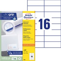 Etiket Avery Zweckform 3484 105x37mm wit 1600stuks-2