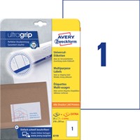 Etiket Avery 6119 210x297mm A4 wit 25 stuks-2