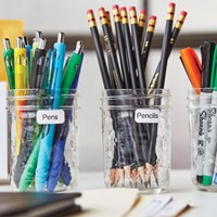 Labeltape Dymo LabelManager D1 polyester 9mm zwart op wit 10 stuks-10