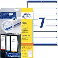 Rugetiket Avery Zweckform smal 38x192mm zelfklevend wit-2
