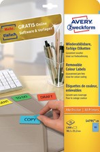 Etiket Avery L6041-20 45.7x21.2mm geel 960 etiketten-3