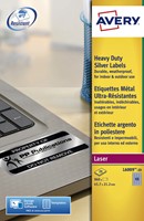 Etiket Avery L6009-20 45.7x21.2mm zilver 960 stuks-1