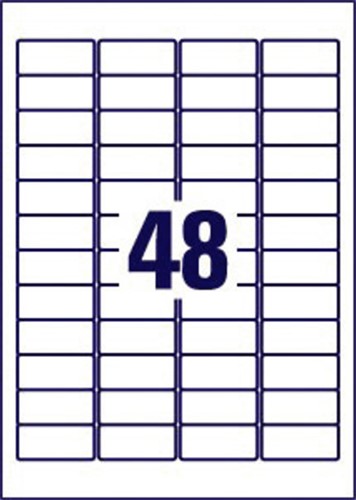 Etiket Avery L6009-20 45.7x21.2mm zilver 960 etiketten-2