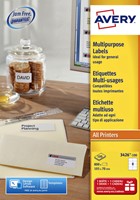 Etiket Avery L4745REV-25 96x63.5mm wit 200 etiketten