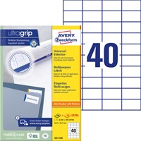 Etiket Avery 3651-200 52.5x29.7mm wit 8000 stuks-2