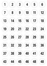 Etiket HERMA 4128 8mm getallen 1-540 540 stuks-2