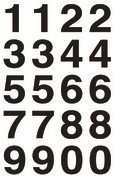 Etiket HERMA 4136 20x18mm getallen 0-9 zwart op transparant-2