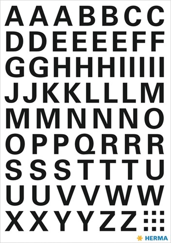 Etiket HERMA 4158 10mm letters A-Z zwart-1